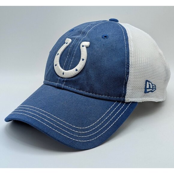 New Era NFL Indianapolis Colts 9Twenty Hat Cap Blue White Womens Mesh Snapback - Picture 1 of 6